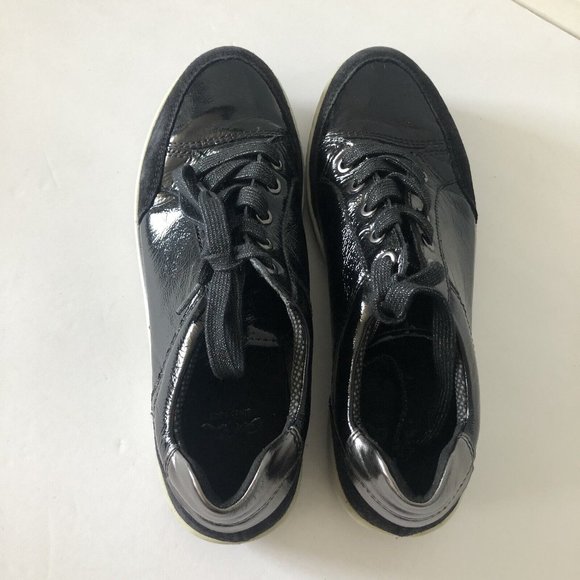 Ara Womens Nicole Lace Up Walking Shoes Black Patent Leather Size 38 EU - Picture 5 of 10